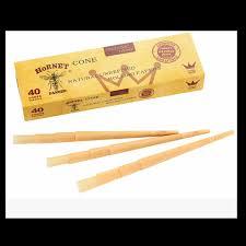 Hornet Natural Unrefined Hemp Rolling Paper 40 pc Pack Brown